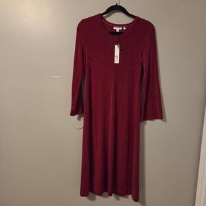 Chico's Women's Red Stretchy Cocktail Shift Dress. Size S Witchy Dark Romance
